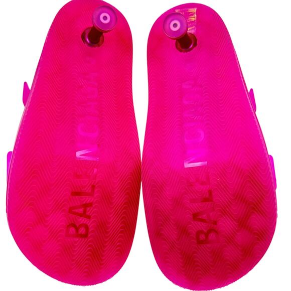 New Balenciaga Mallorca Rubber Heeled Sandals Pink Size 39 - Picture 9 of 10